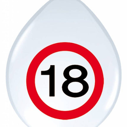 Ballons 18 ans Panneau de signalisation 30cm 8pcs