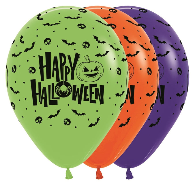 Ballons Happy Halloween Color Mix 30cm 25pcs