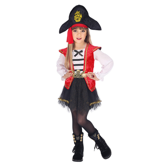 Robe Pirate Noir Rouge Tutu pour fille