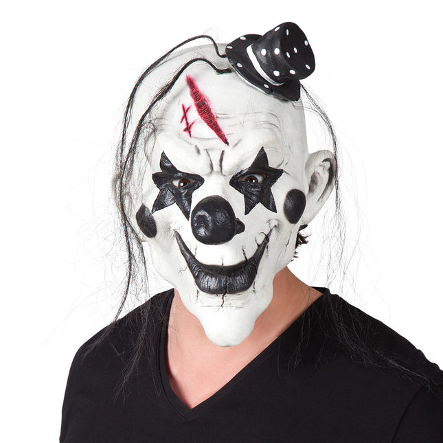 Masque d'Halloween Clown Cheveux Blancs