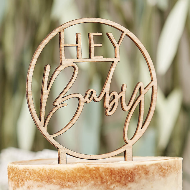 Dessus de gâteau Hey Baby Wood 20cm