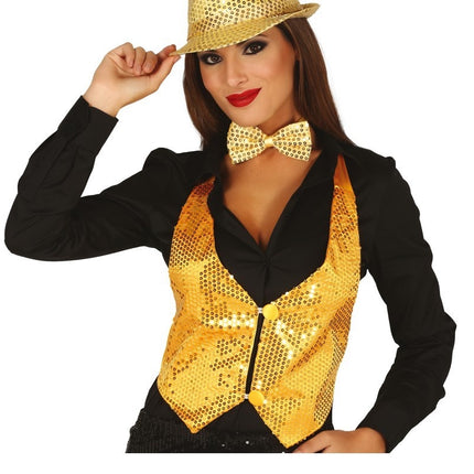 Gilet à paillettes d'or