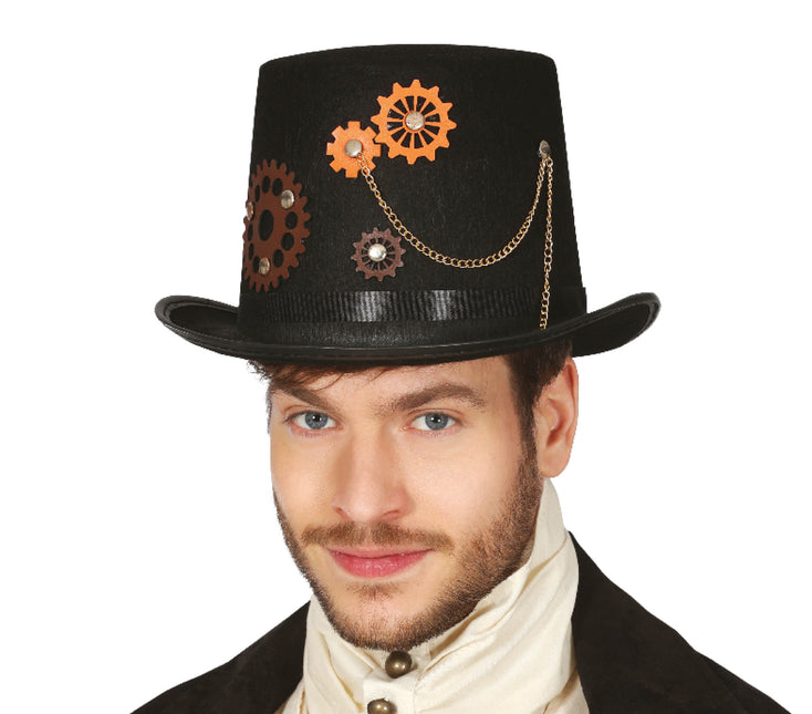 Chapeau haut steampunk