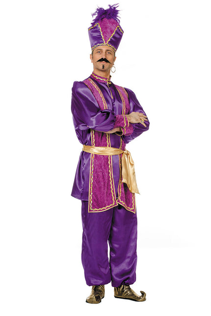 Costume de sultan violet pour homme