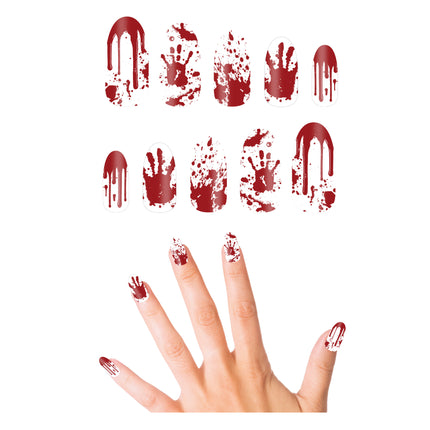 Faux ongles d'Halloween Sanglants 10pcs