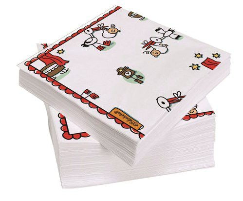 Serviettes de table pour les naissances 20pcs