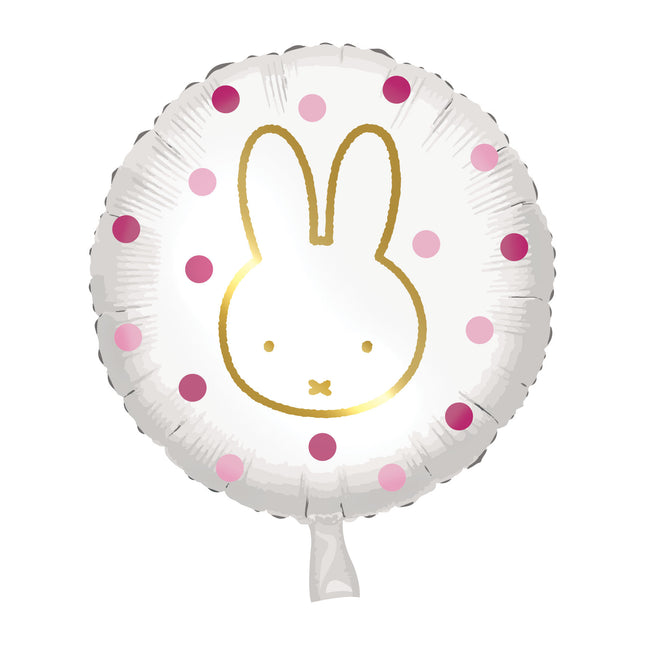 Ballon à l'hélium Miffy rose vide 45cm