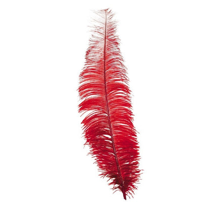 Plumes d'autruche rouges 40cm 12pcs