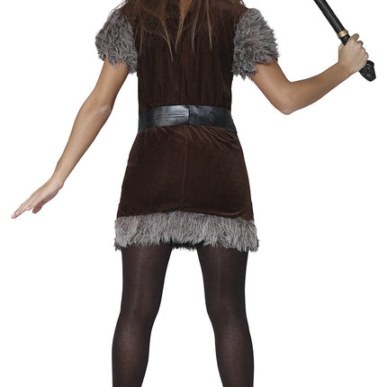 Costume de viking Marron Gris Dames