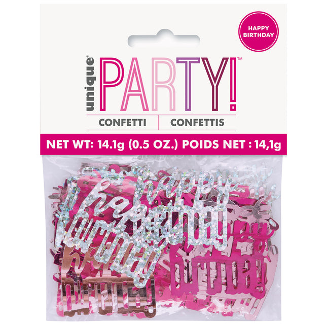 Joyeux anniversaire Confetti rose 14gr