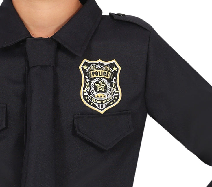 Costume de policier garçon noir