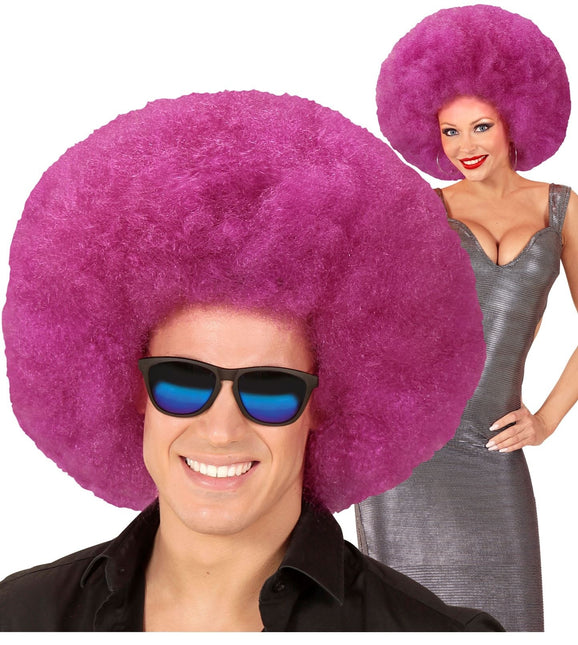 Perruque violette Afro Extra Big