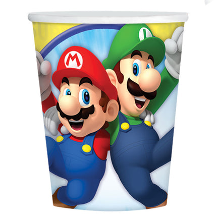 Gobelets Super Mario en carton 266ml 8pcs