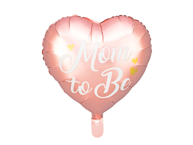 Ballon à l'hélium Heart Mom To Be Pink Empty 35cm