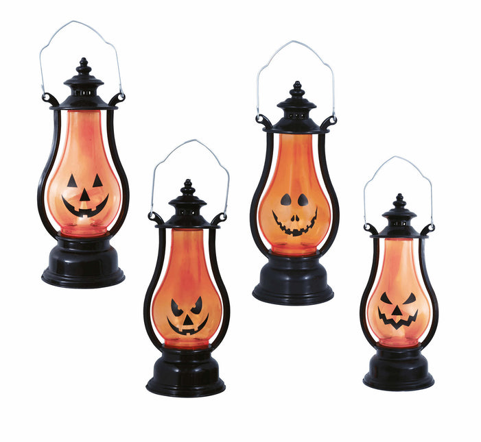 Décoration de table Halloween Lanterne Citrouille 16cm