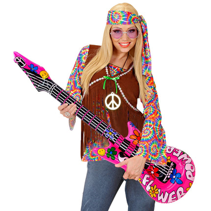 Hippie 60S fausse guitare gonflable 1.05m