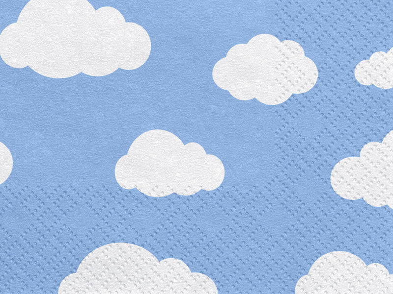 Serviettes de table Nuages 33cm 20pcs