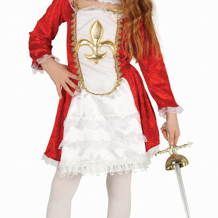 Costume de mousquetaire enfant blanc rouge