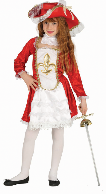 Costume de mousquetaire enfant blanc rouge