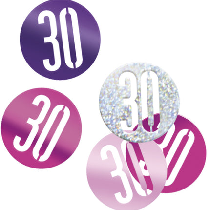 Confetti de table 30 ans rose 14gr