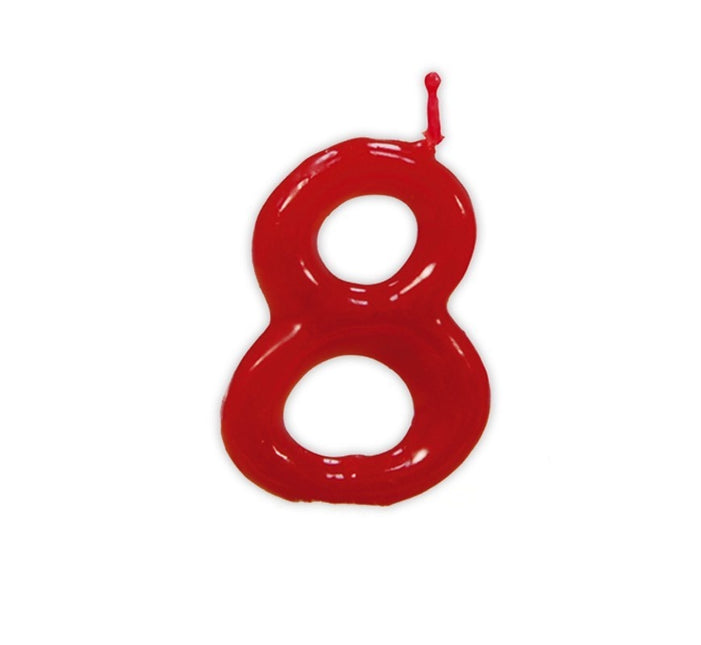 Bougie rouge 8 ans 5.5cm