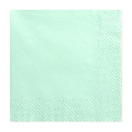 Serviettes de table vert menthe 33cm 20pcs