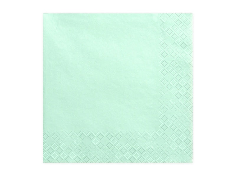 Serviettes de table vert menthe 33cm 20pcs