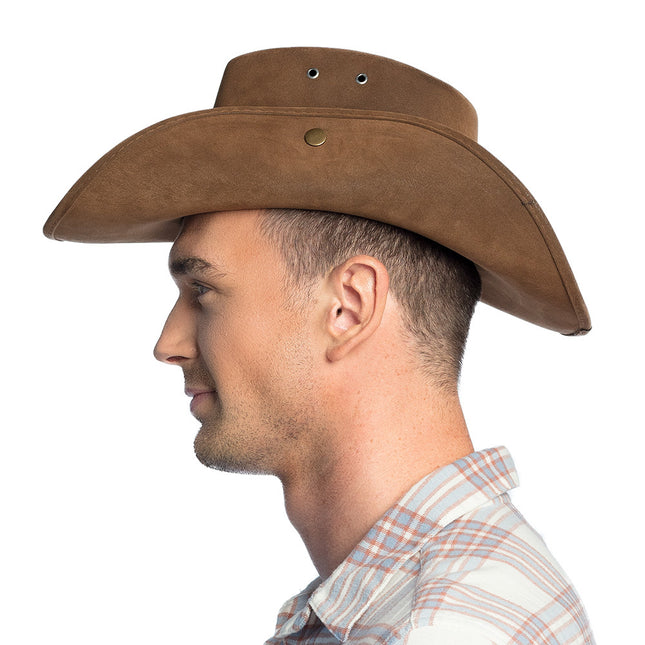 Chapeau de cow-boy en cuir Deluxe