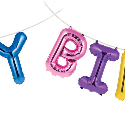 Set de lettres de ballons colorés Happy Birthday 41cm