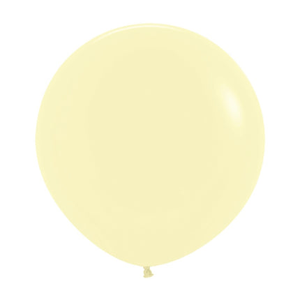 Ballons Pastel Jaune Mat 61cm 10pcs