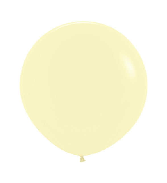 Ballons Pastel Jaune Mat 61cm 10pcs