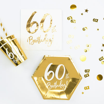 Confetti de table 60 ans d'or