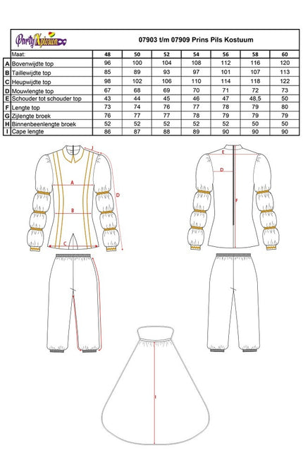 Costume Prince Pils Hommes