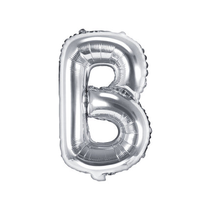 Ballon de baudruche Lettre B Argent Vide 35cm