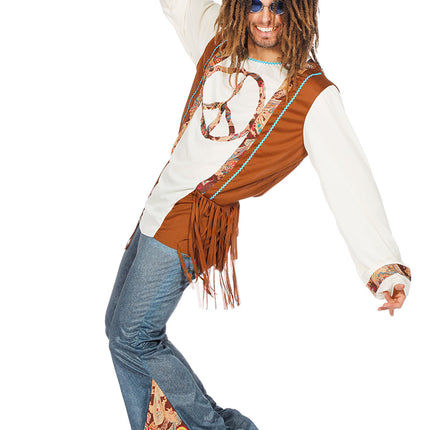 Costume hippie Peace Brown