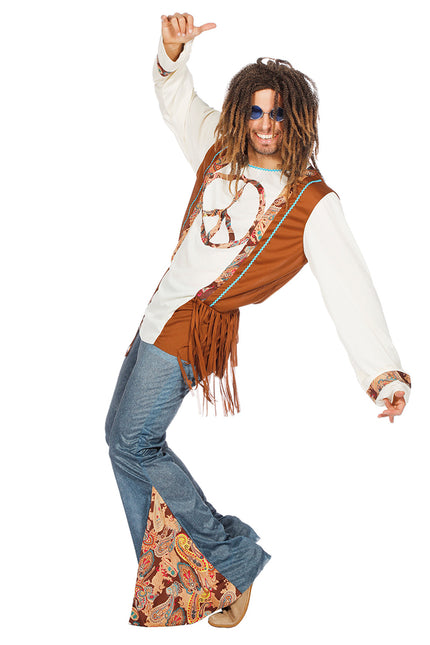 Costume hippie Peace Brown