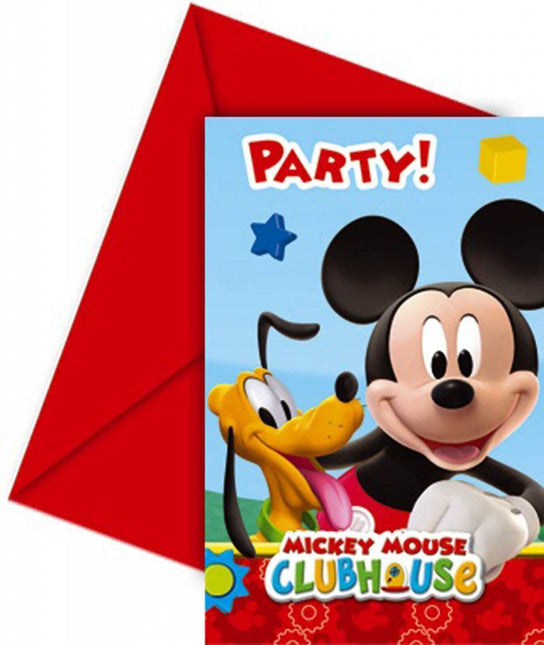 Invitations Mickey Mouse Décoration 6pcs