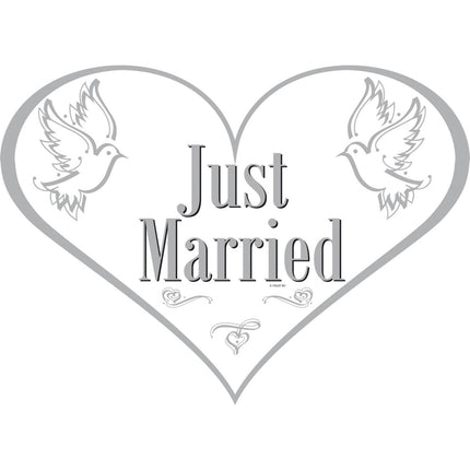 Plaque de porte Just Married 45cm