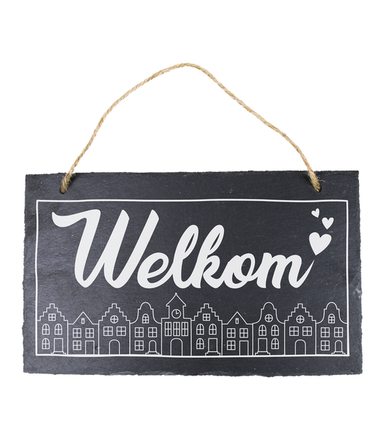 Assiette en ardoise Welcome 25cm