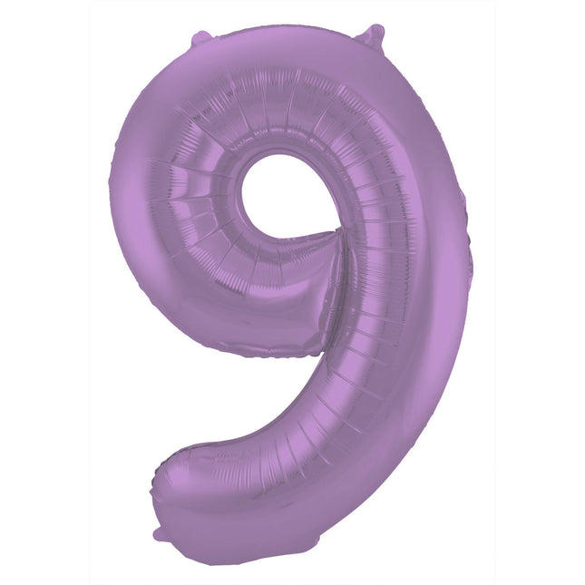 Ballon de baudruche Figure 9 Matt Purple XL 86cm vide