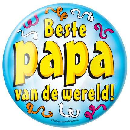 Bouton Meilleur papa du monde 10.2cm