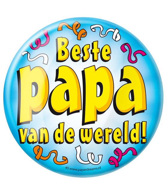 Bouton Meilleur papa du monde 10.2cm