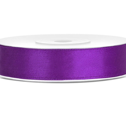 Ruban de satin violet 12 mm 25 m