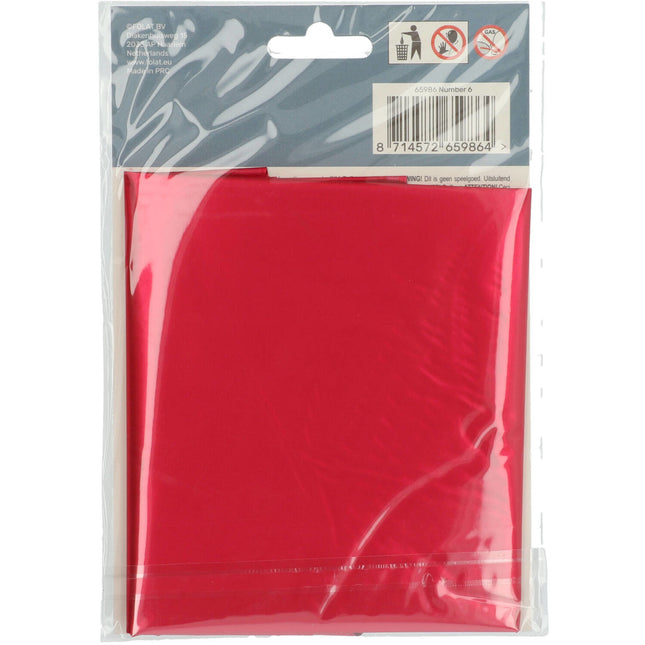 Ballon de baudruche Figure 6 Rouge mat XL 86cm vide