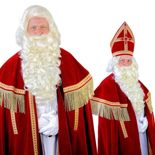 Barbe de Sinterklaas Kanekalon 55cm 3 pièces