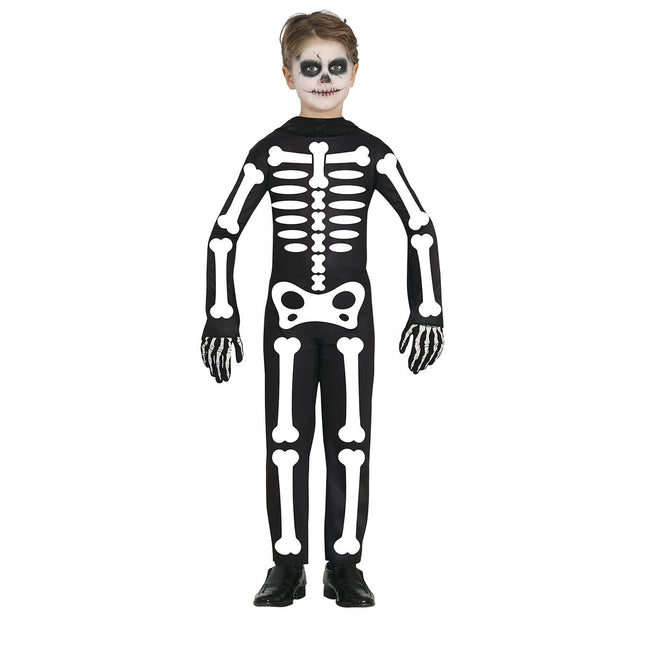 Costume d'Halloween Squelette Enfant Blanc Noir