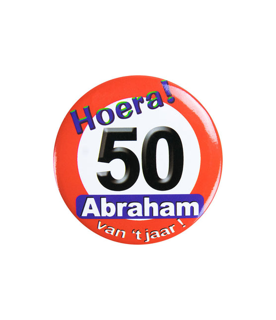 Abraham Button 50 ans Panneau de signalisation 5.5cm