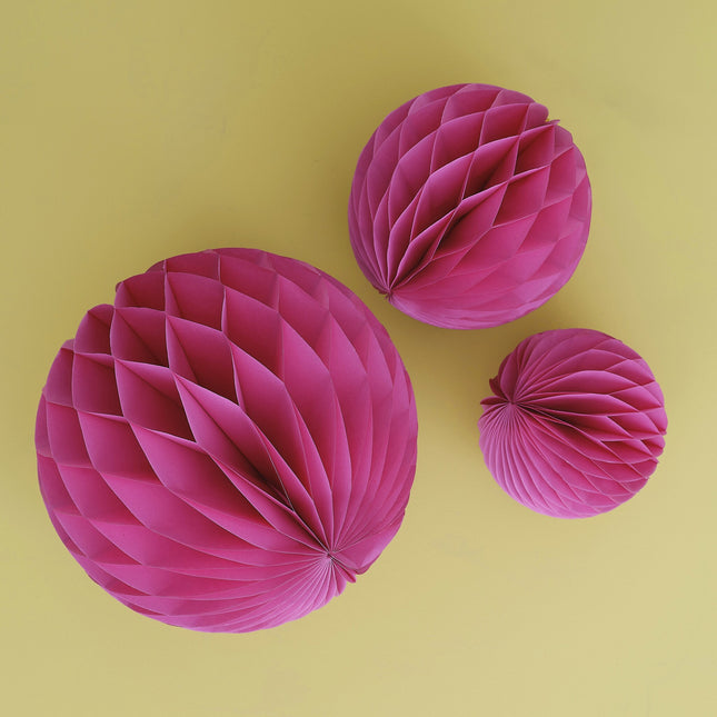 Nid d'abeilles fuchsia 3pcs