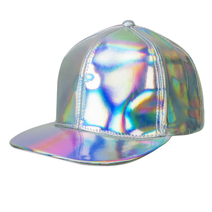 Casquette Holographique Argent Ajustable 26cm