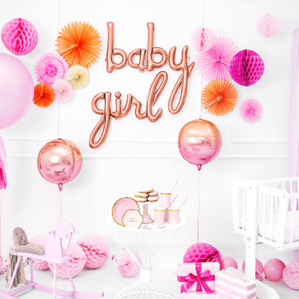 Ensemble de ballons de lettres Baby Rose Gold vides 75.5cm